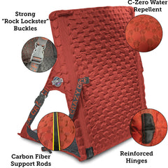 Crazy Creek HEX 2.0 LongBack stadium seat offers stable, comfortable seating at events