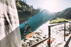 Crazy Creek HEX 2.0 PowerLounger side straps adjusted for recline