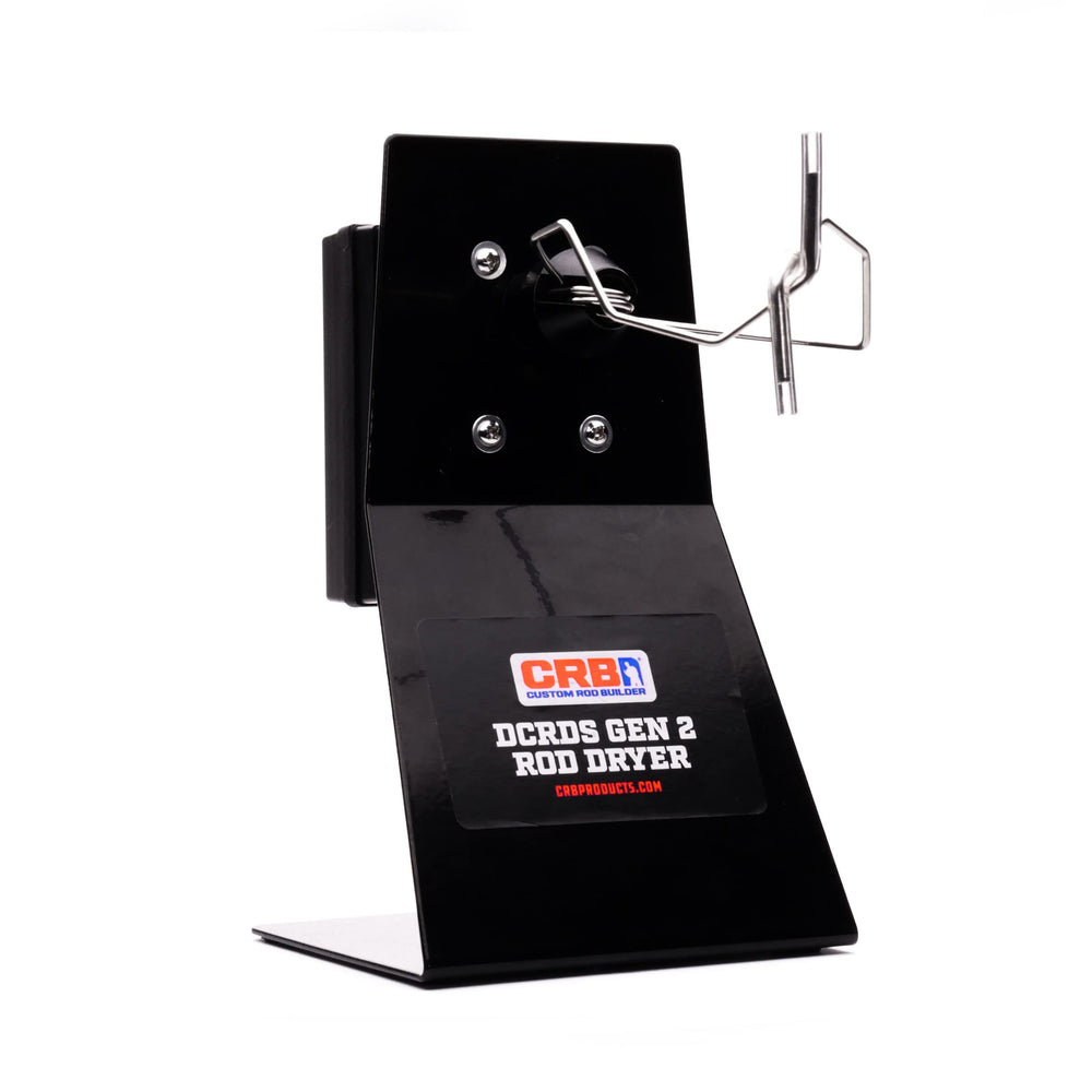 CRB Gen 2 rod dryer front view showcasing quiet, steady rotation for even epoxy finish