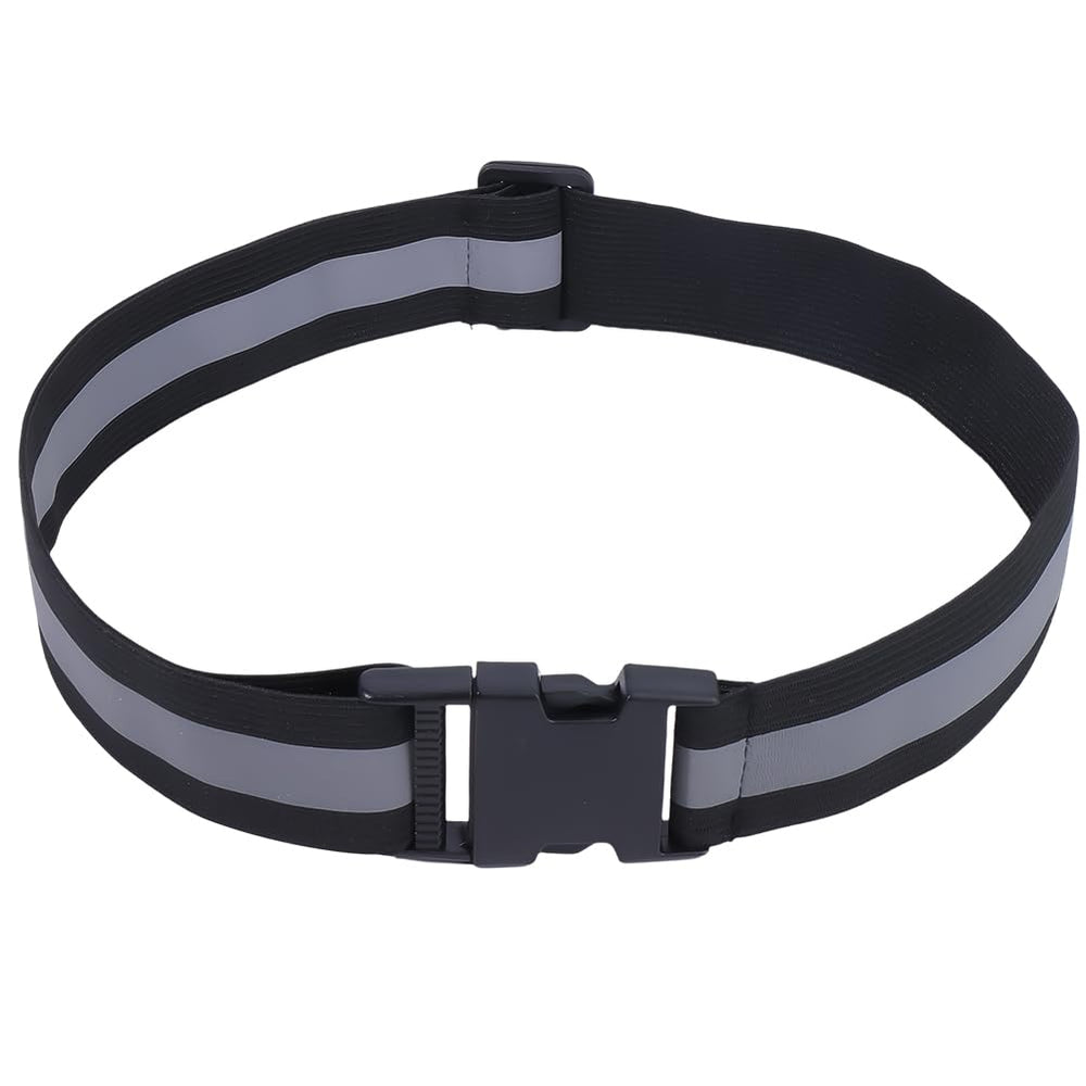 CREATCABIN Black Reflective Belt for running improves night visibility and vehicle awareness.
