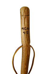 CreationCarvings Bible Verse Walking Stick with Micah 4:5 and Cross carving for reflective hikes