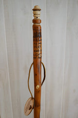CreationCarvings Bible Walking Stick rubber tip improves stability on uneven terrain.