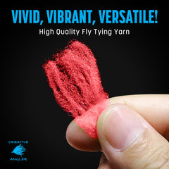Creative Angler dry fly wings and parachute post being shaped for precision.