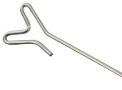 Close-up of ergonomic brass handle on the dubbing twister