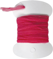 Creative Angler Float Poly Yarn Pink 3yards for buoyant fly tying and vibrant grasshopper bodies.