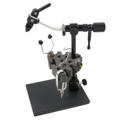 Creative Angler foam tool caddy attached to vise for quick access.