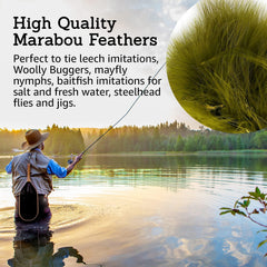 Creative Angler marabou feathers in red for bold color accents and attracting fish