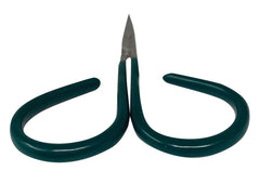 Creative Angler open end scissors close-up of tip and point for delicate material control.