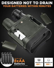 Creative XP Pro night vision binoculars rugged case and accessories for organized gear.