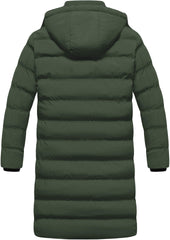 CREATMO US men's winter coat side view; snug fit and wind protection.