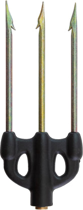 Cressi 3-prong spear head provides a secure grip for spearfishing.
