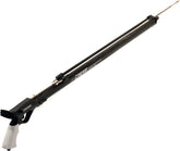 Cressi Comanche Rail 110 barrel detail highlighting anti-corrosion aluminum and guide rail for accuracy