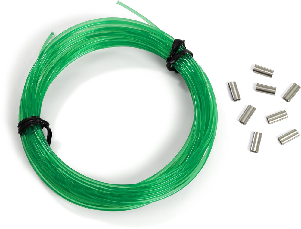 Cressi multifilament line with crimps in green for spearfishing, securing shaft during retrieval