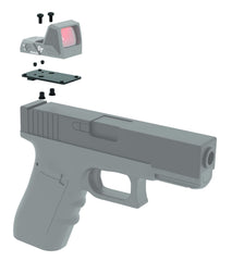 Crimson Trace CTC Red Dot Rear Sight GLK compatibility enables seamless use with select optics.