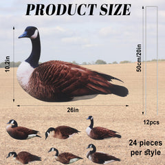 CroBlissful goose decoy pose-2 with detailed feather patterns for field realism