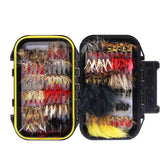 Croch 120pcs dry and wet flies box set with 21 styles and 6 hook sizes