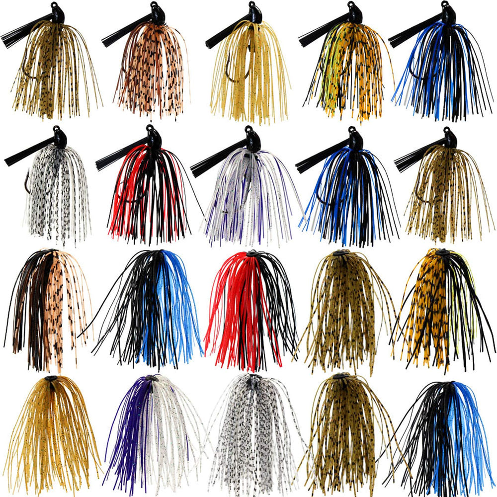 Croch Bass Jigs Set packaging with 20 pieces