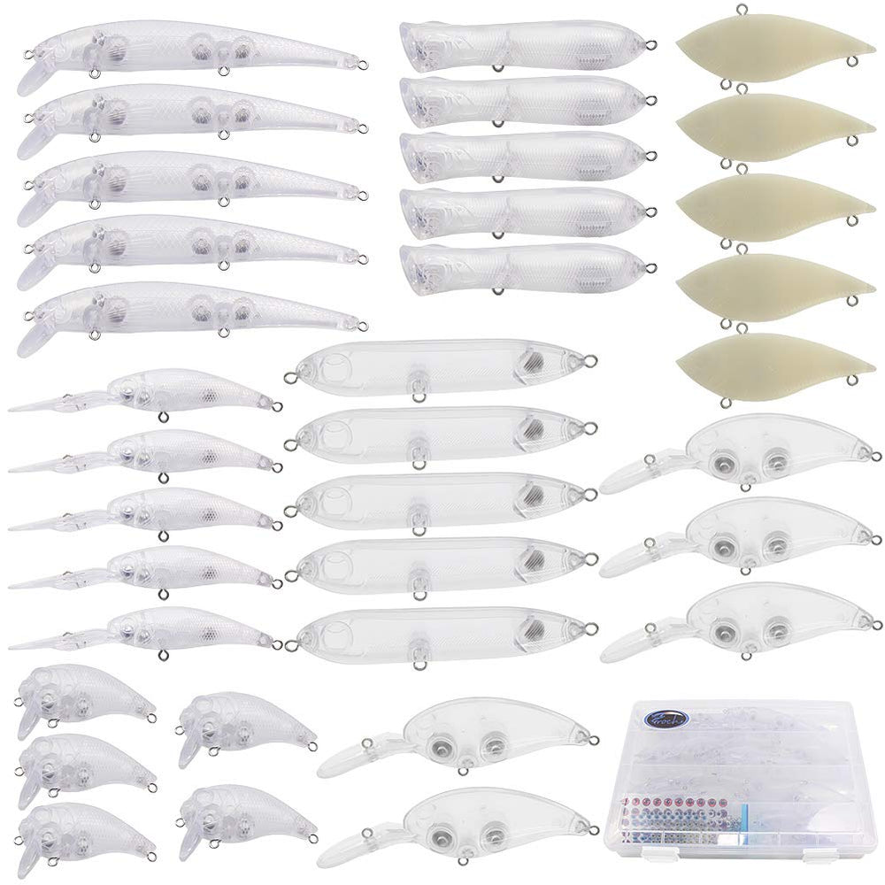 Unpainted Croch blank crankbait lure – front view