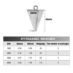 Croch Pyramid Sinker 3oz for saltwater fishing