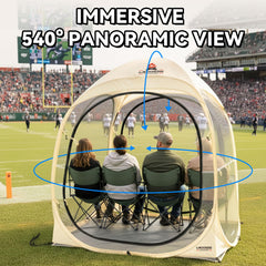Croosseoutdoors bubble tent 540-degree view offers panoramic watching during sports or camping