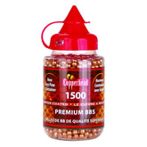 Crosman copper-coated 4.5mm BBs pour from the EZ-Pour bottle for quick reloading.