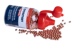 Crosman Copper-Coated BBs in EZ-Pour bottle pour smoothly for quick reloads.