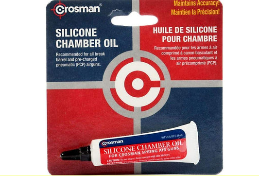 Crosman RMCOIL Silicone Chamber Oil bottle label
