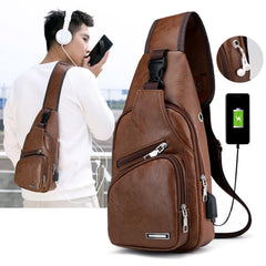 Crossbody Sling Bag adjustable shoulder strap for men and women.
