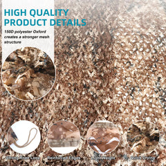 CROSSHIP camo netting hunting blind coverage illustrating practical concealment.