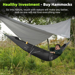 CROSSHIP rain fly tarp shields you from rain and wind on outdoor trips