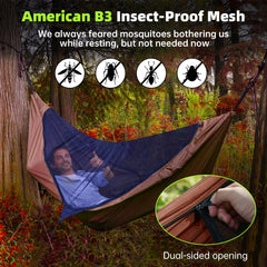 CROSSHIP hammock unfolded to 114 by 61 inches for roomy comfort.