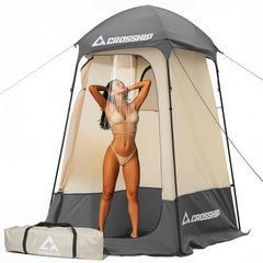 CROSSHIP outdoor privacy tent setup for quick campsite privacy and changing