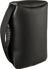 Crosstac Tactical Rear Squeeze Bag Prefilled in black, back view showing ergonomic oval grip for stability