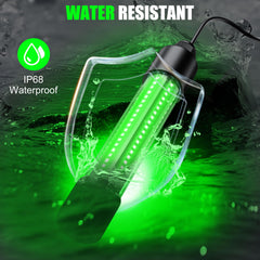 Crtbelfy underwater fishing light 360 degree green illumination