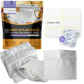 Crunch Co. freeze-dry Mylar bags stand-up zipper for airtight, long-term storage.