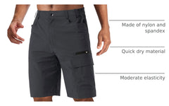 CRYSULLY shorts thigh pockets offer quick-access tools for camping.
