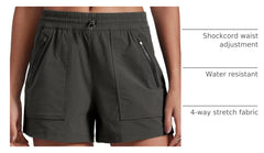 CRZ YOGA Arbor Olive 3-inch hiking shorts back pocket for essentials while exploring