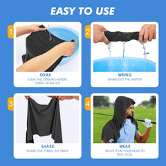 CSITE cooling hoodie towel close-up of breathable microfiber mesh
