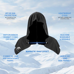 CSITE cooling hoodie towel wringing and shaking action for cooling refresh