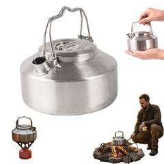 CTDWNT 1L camping kettle top view for quick outdoor boiling.