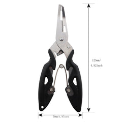 Curved nose micro pliers for fishing – serrated jaw
