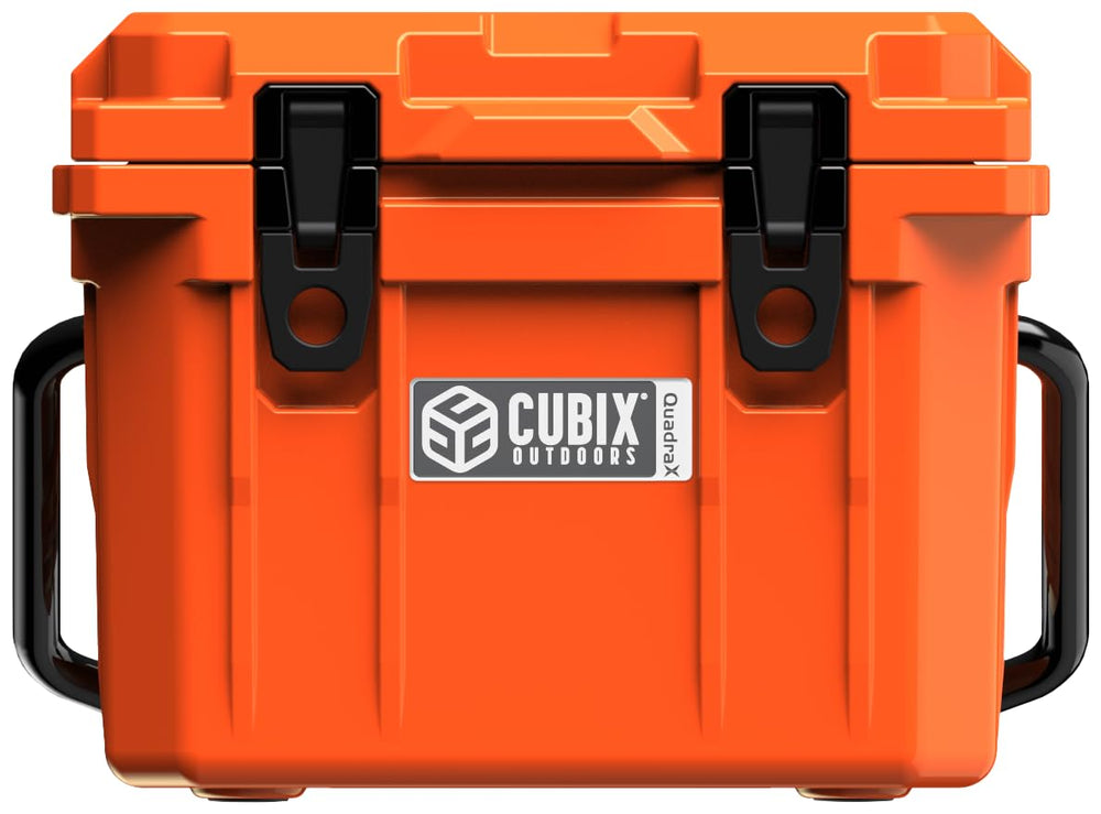 Cubix Outdoors QuadraX 10QT rotomolded cooler—durable camping companion for keeping drinks cold