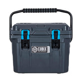 Cubix Outdoors QuadraX 10QT rotomolded cooler seen from top lid, rugged durability for outdoor trips.