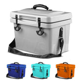 Cubix Outdoors Viva 14qt cooler front view for easy transport and cooling.