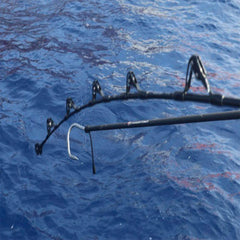 Cuda gaff with corded grips for secure handling in wet conditions