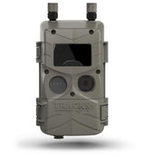 Cuddeback TRACKS cell camera front view showing compact design and remote monitoring potential.