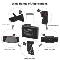 CUEHEAT heated glove liner with battery attached for on the go warmth