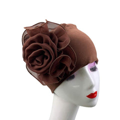 Cuekondy chemo turban with stretchy headwrap for easy styling.