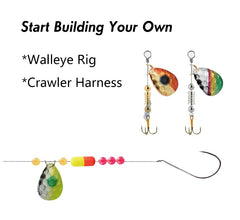 Close-up of Cuoyuqie Colorado blades – spinner lure parts