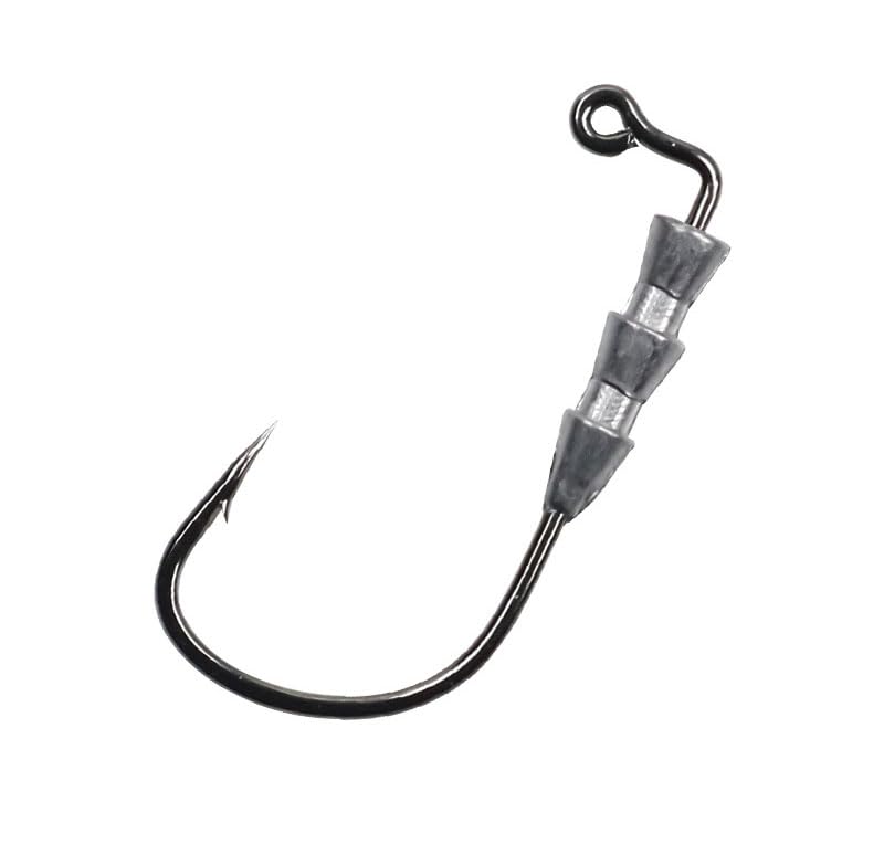 Cuoyuqie 40pcs weighted worm hooks close-up